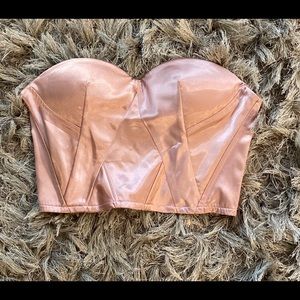 Charlotte Russe pink satin corset bralette Size M